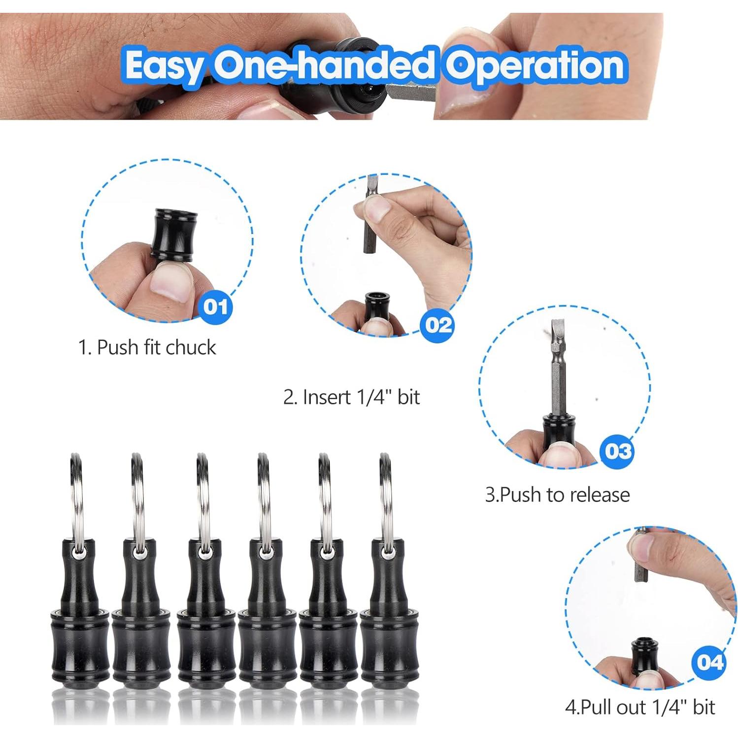 Soporte de Bits Hexagonal 1/4" FACAINCXS Portátil Metal