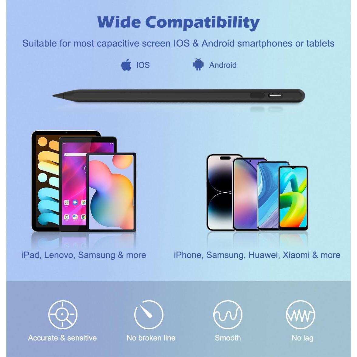 Lápiz Stylus MoKo para Pantallas Táctiles, Negro