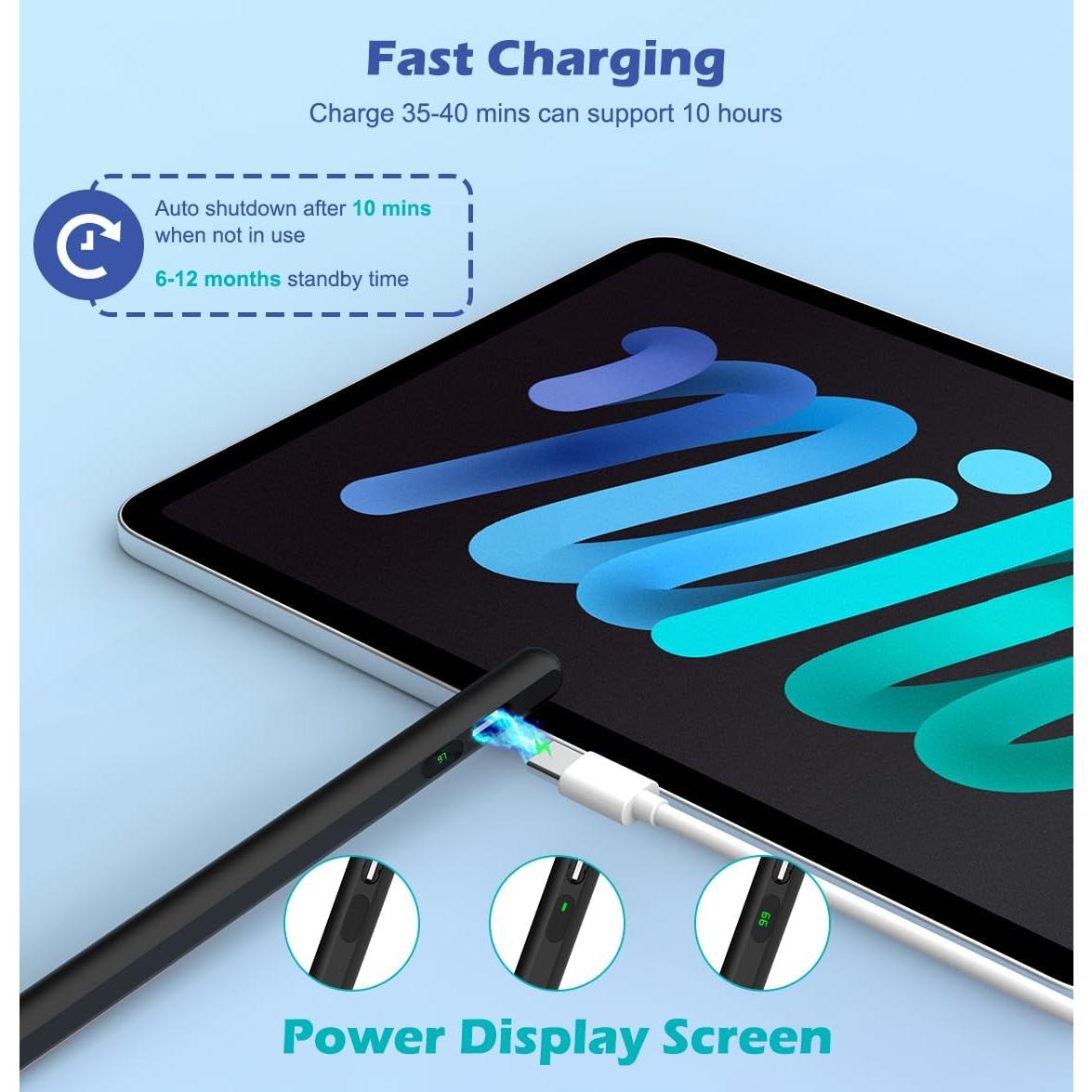 Lápiz Stylus MoKo para Pantallas Táctiles, Negro