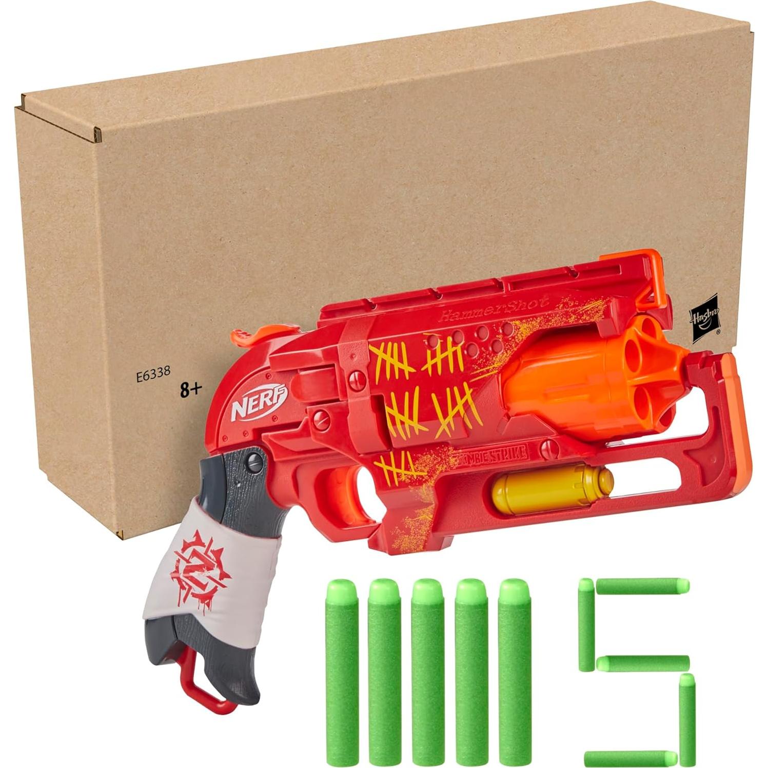 Bláster Nerf Zombie Strike Hammershot Rojo 5 Dardos