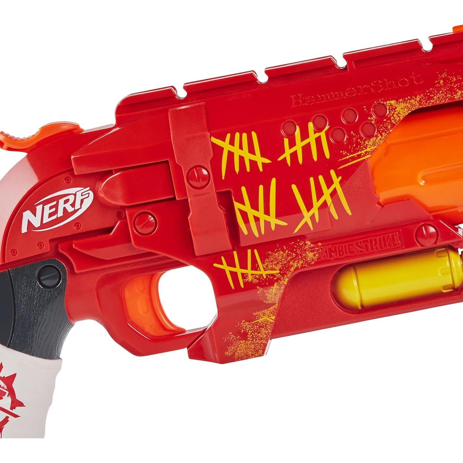 Bláster Nerf Zombie Strike Hammershot Rojo 5 Dardos
