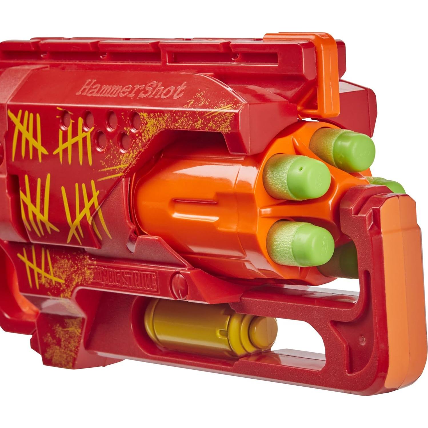 Bláster Nerf Zombie Strike Hammershot Rojo 5 Dardos