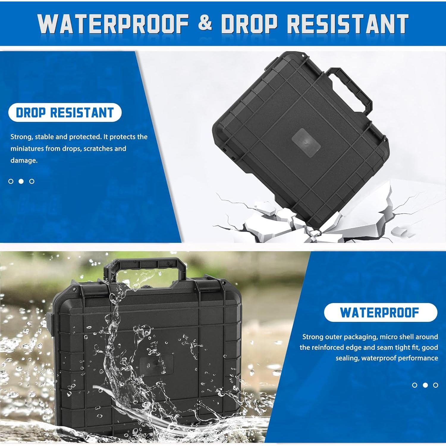 TORIBIO Caja Almacenamiento Miniaturas 48 Ranuras Duro