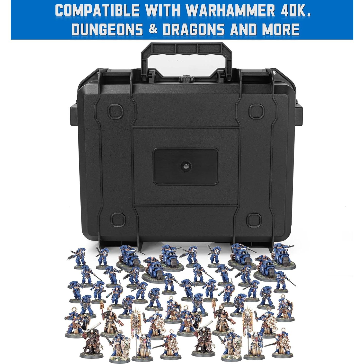 TORIBIO Caja Almacenamiento Miniaturas 48 Ranuras Duro