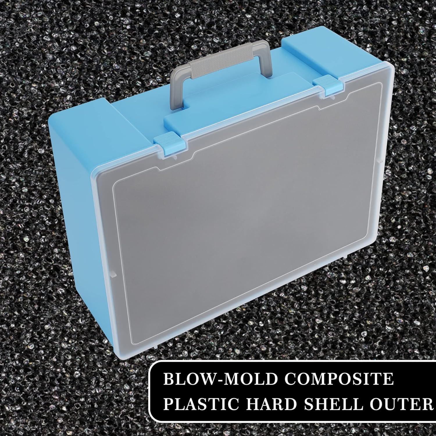 Caja de Almacenamiento TPCY para Miniaturas 108 Ranuras Azul