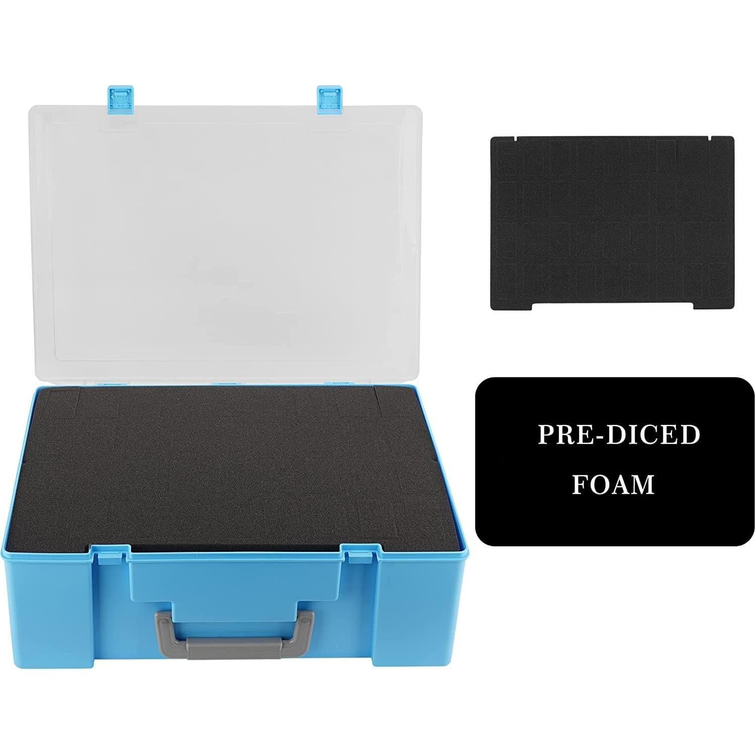 Caja de Almacenamiento TPCY para Miniaturas 108 Ranuras Azul