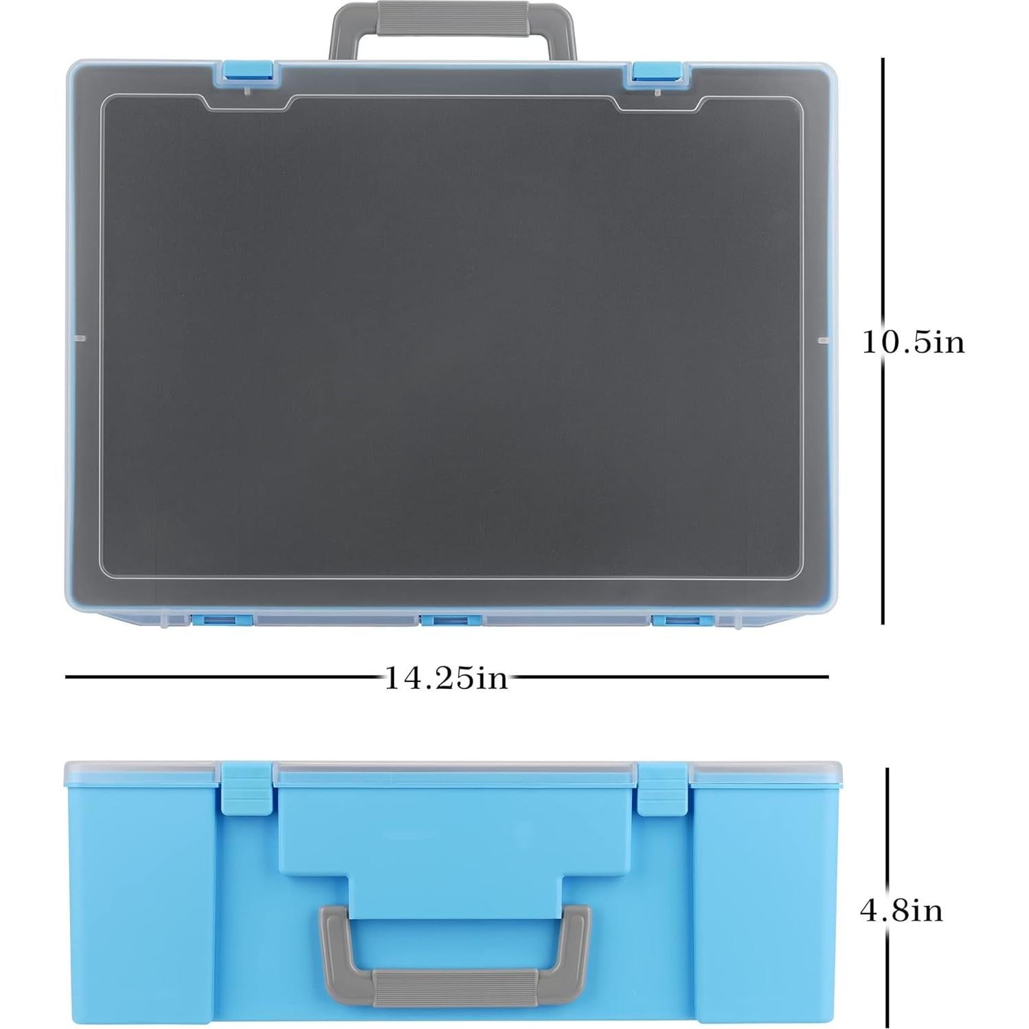 Caja de Almacenamiento TPCY para Miniaturas 108 Ranuras Azul