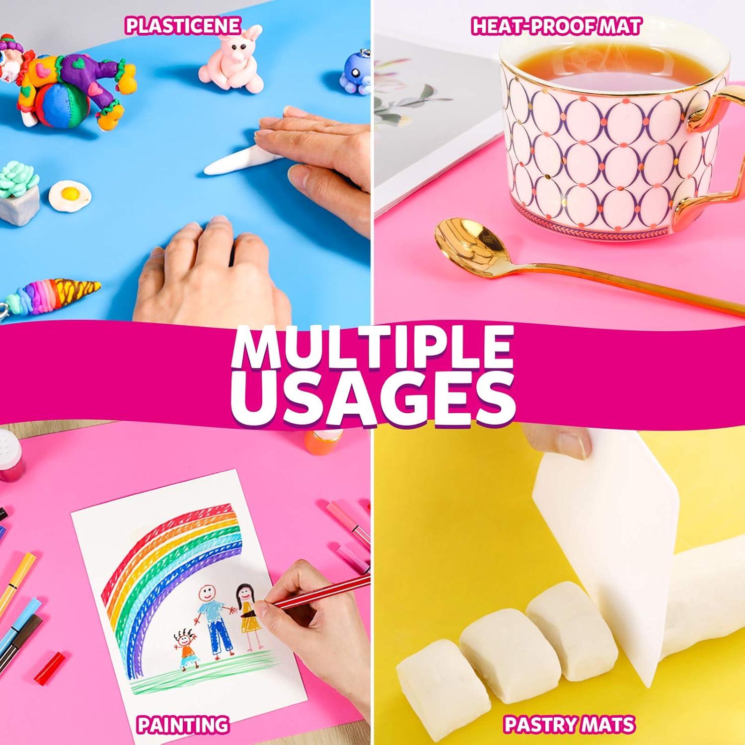 Alfombrillas de Silicona LEOBRO 3 PCS A3 39.9x29.7cm Colores Vivos