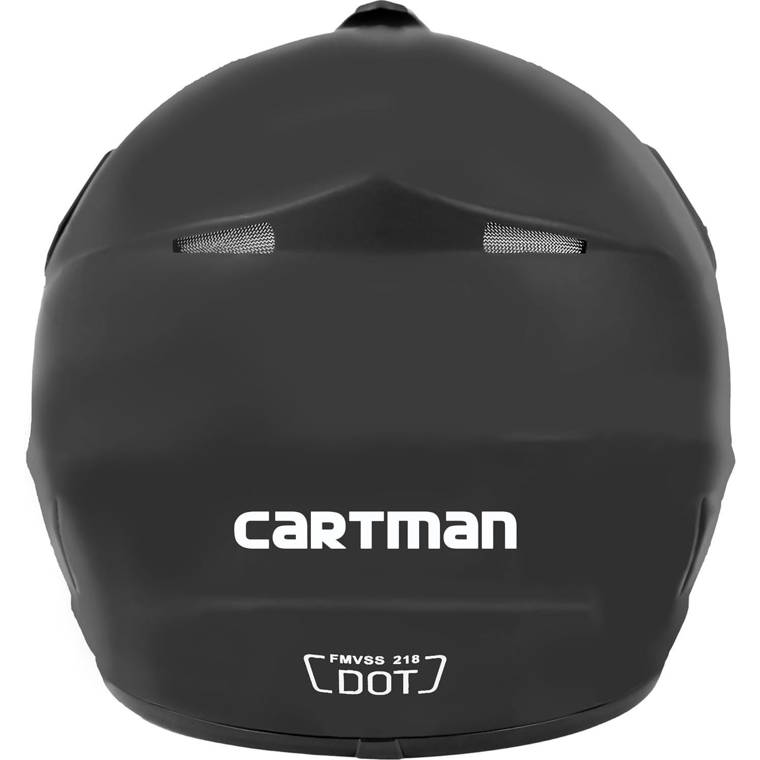 Casco CARTMAN Negro Mate Mediano para Motocicleta y ATV