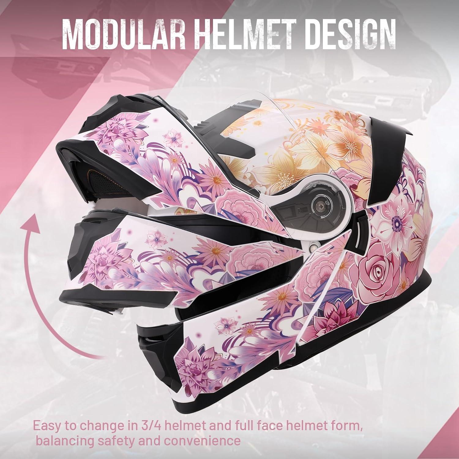 Modular Motorcycle Helmets Full Face Flip up Street Bike Motorcycle Helmet for Unisex Adult Model 912