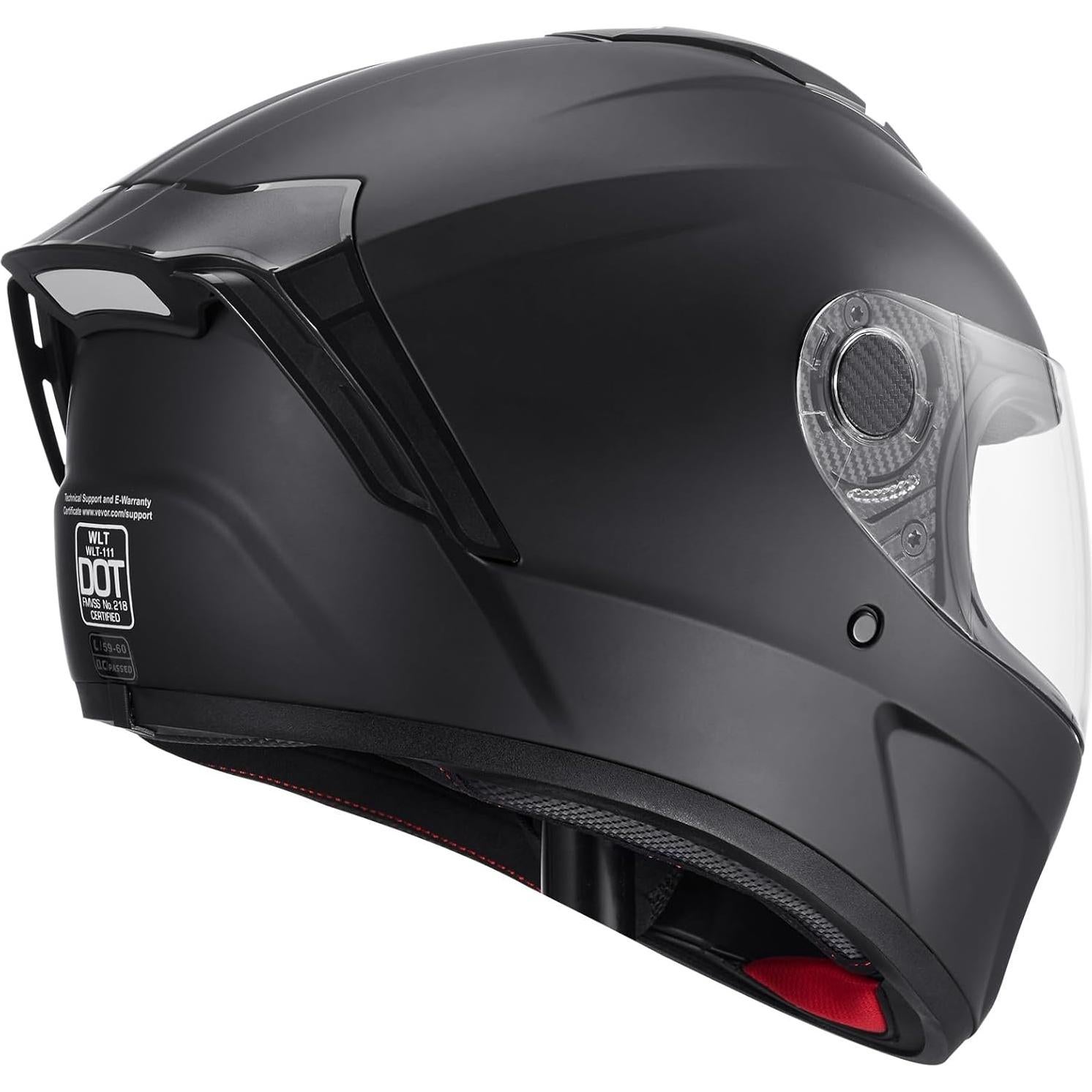 Motorcycle Helmet DOT Approved Full Face or 3/4, Dual Visor with Slot for Your Bluetooth & Interchangeable Lens, Smart Street ABS Helmet Comfortable Motocross Helmet