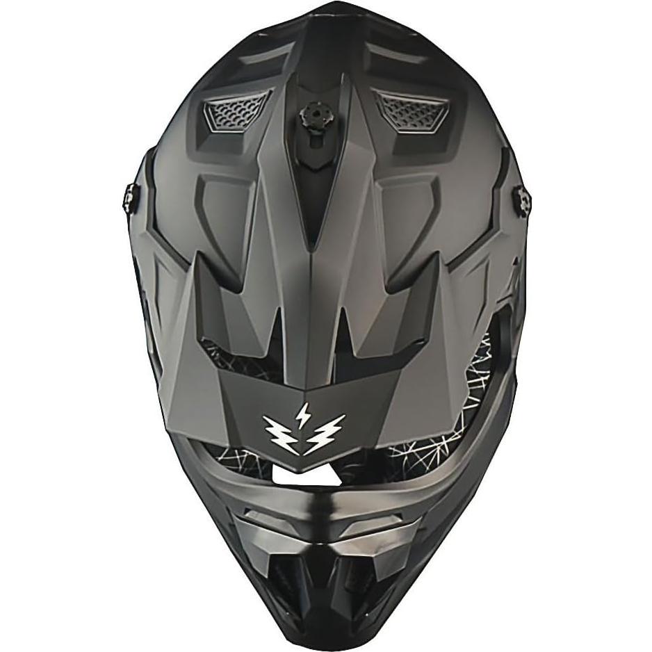 Casco Motocross 1Storm JH601 Grande Negro Mate