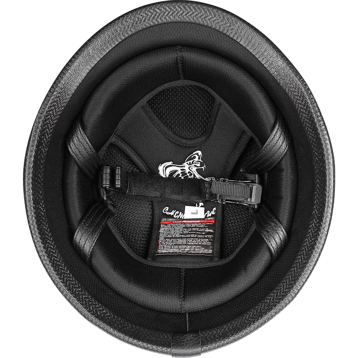 Casco de motocicleta Yesmotor 108 retro cuero negro M