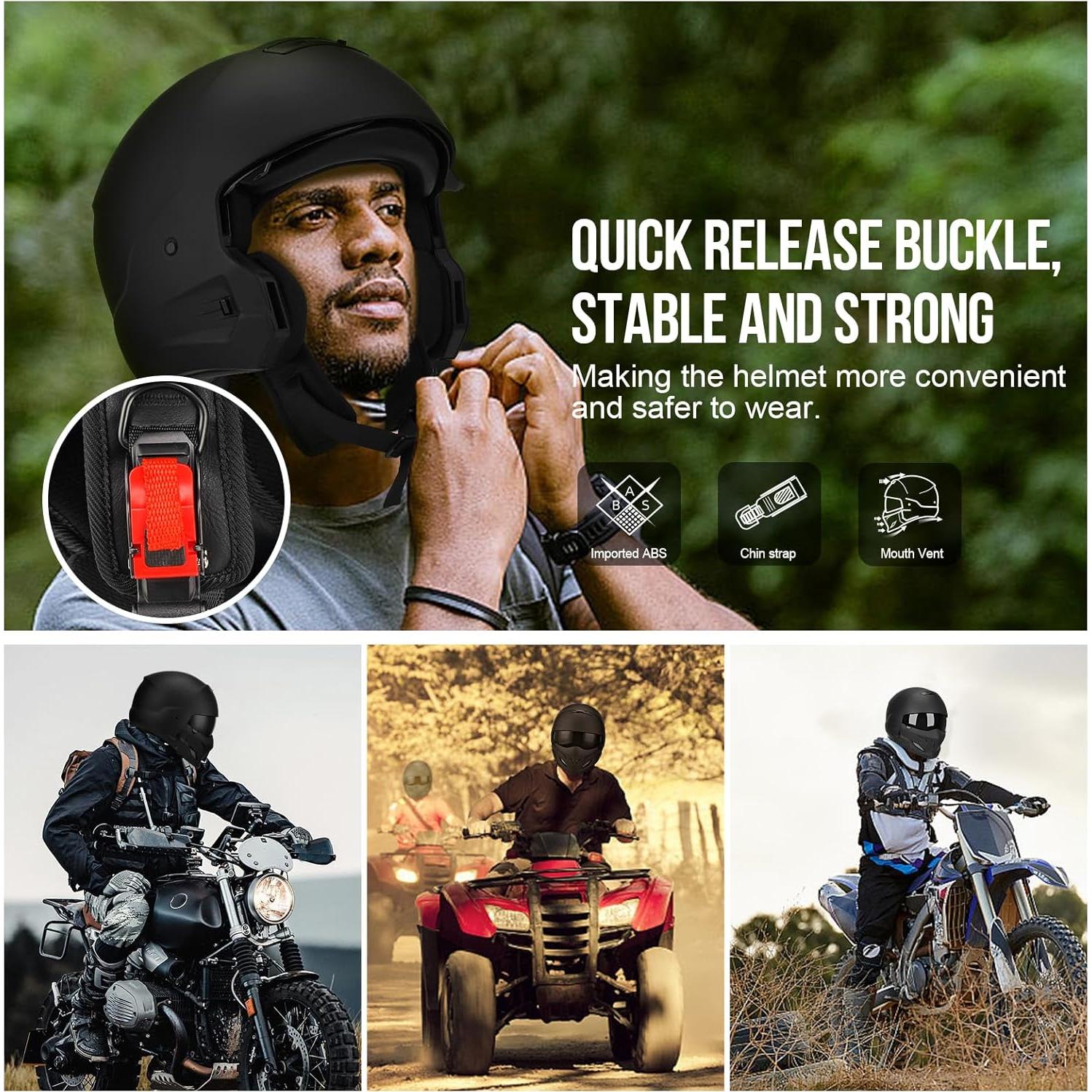 Motorcycle Full Face Helmet for Dirt Bike ATV Scooter Half Motocross Helmet DOT Approved