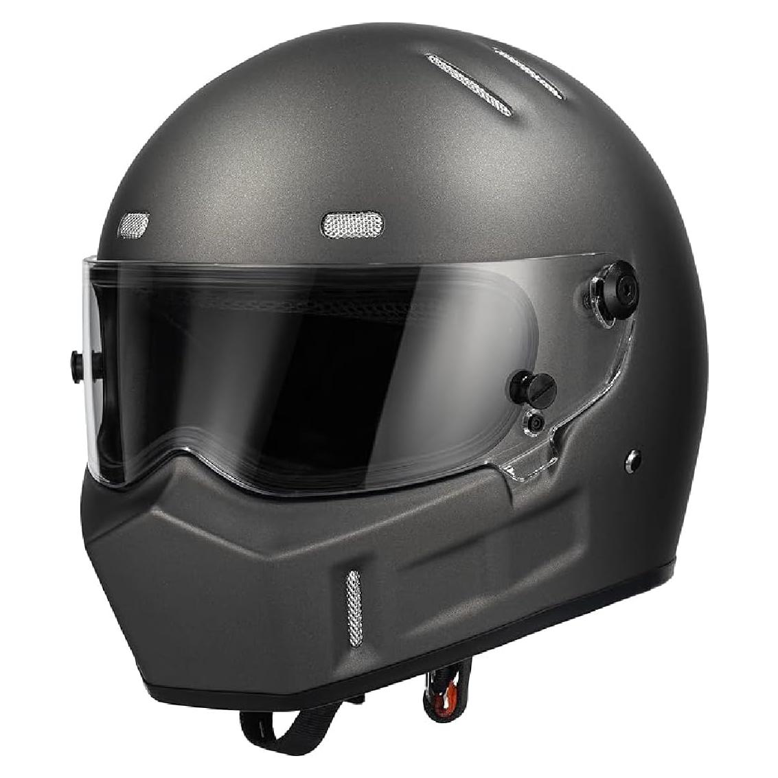 CRG Full-Face Motorcycle Street Bike Fiberglass Helmet DOT Certified Motocross Helmet Extra Large Size Helmet