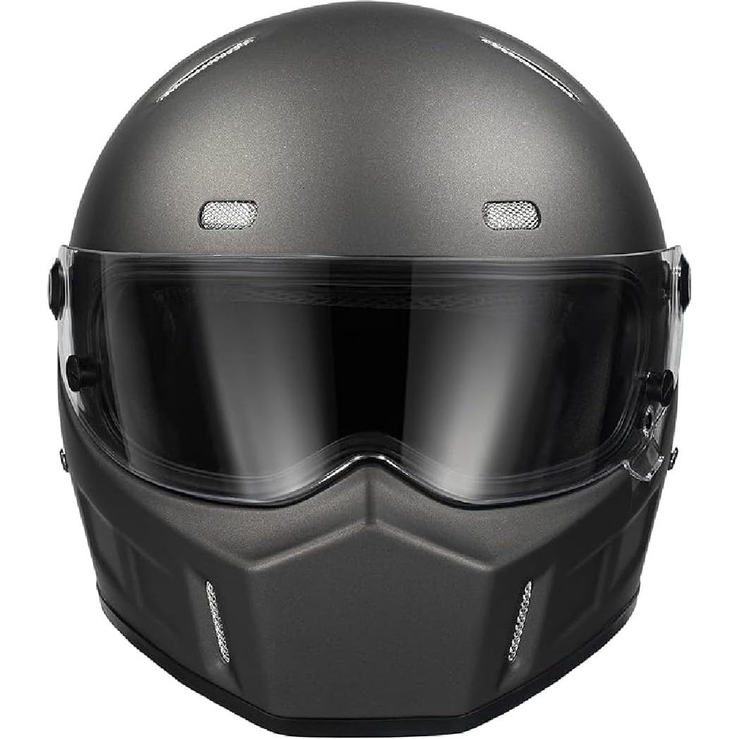 CRG Full-Face Motorcycle Street Bike Fiberglass Helmet DOT Certified Motocross Helmet Extra Large Size Helmet