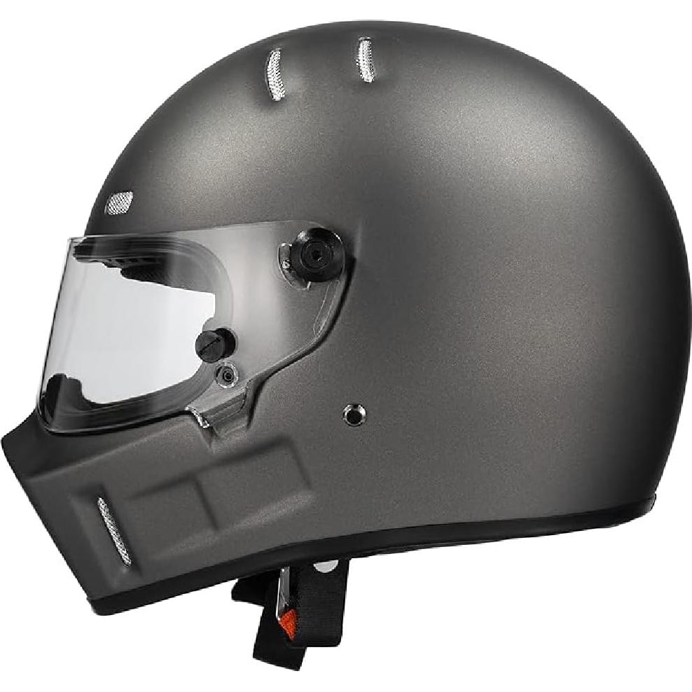 CRG Full-Face Motorcycle Street Bike Fiberglass Helmet DOT Certified Motocross Helmet Extra Large Size Helmet