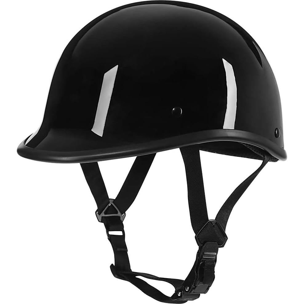 Helmets Half Cap Vintage Shell Open Face Motorcycle Helmet - DOT Approved