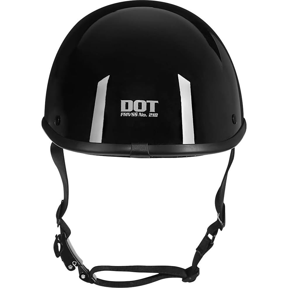 Helmets Half Cap Vintage Shell Open Face Motorcycle Helmet - DOT Approved