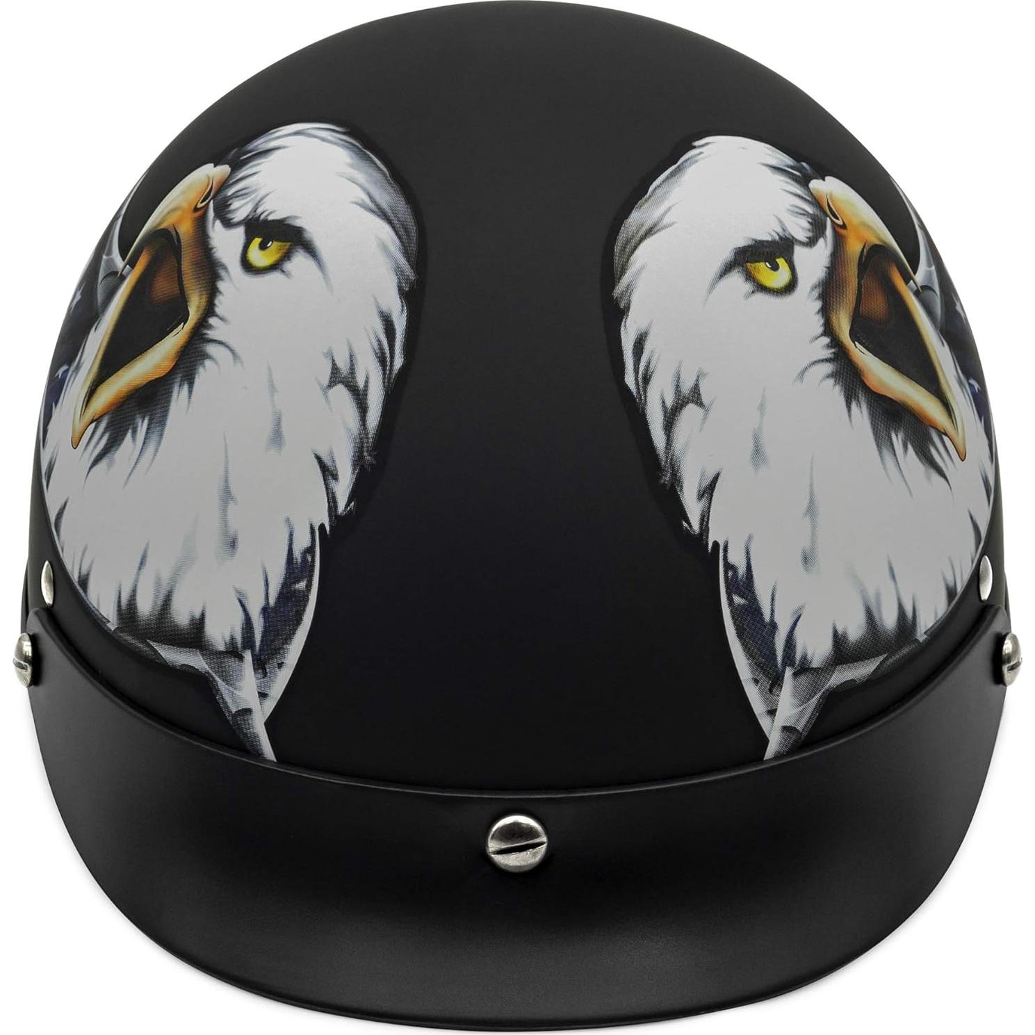 VCAN Cruiser Patriotic Eagle USA Graphics Motorcycle Half Helmet
