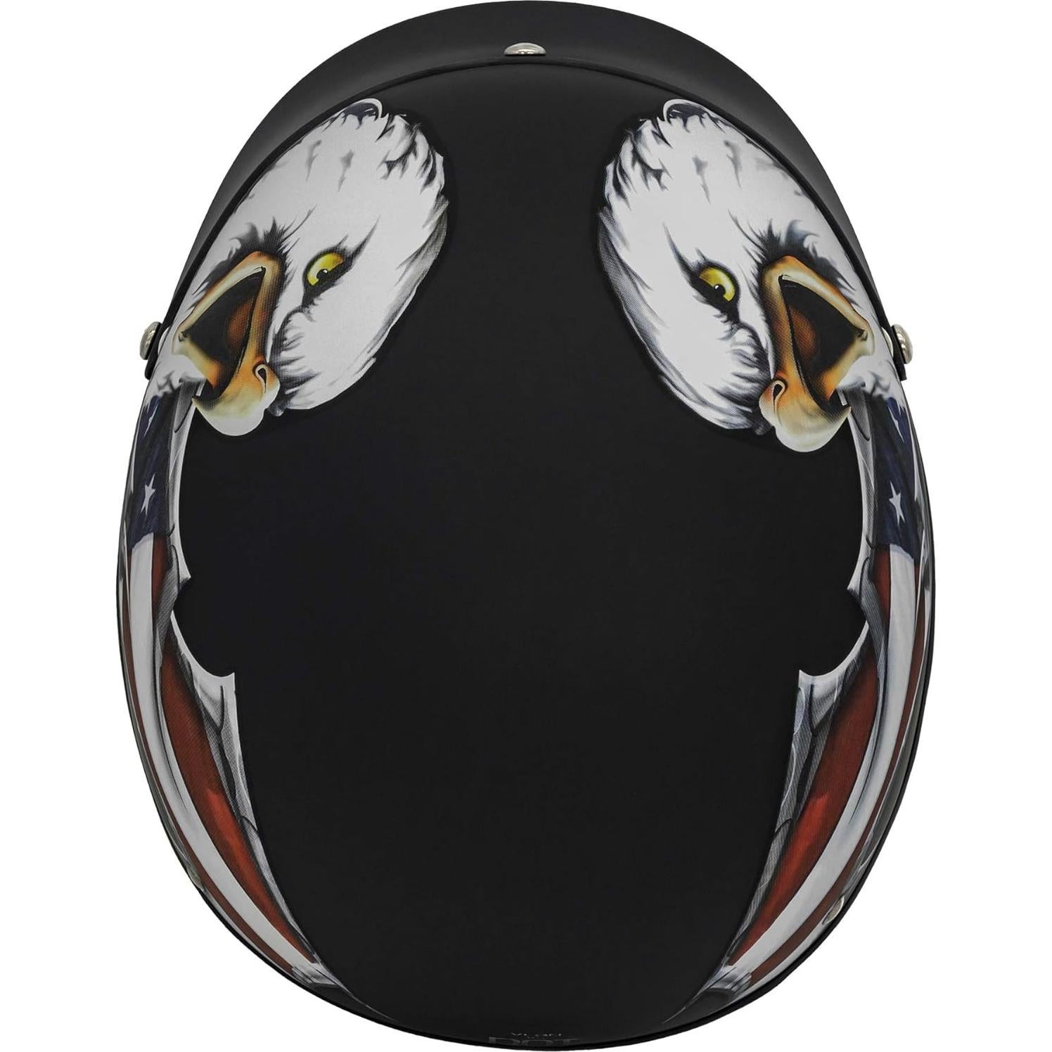 VCAN Cruiser Patriotic Eagle USA Graphics Motorcycle Half Helmet