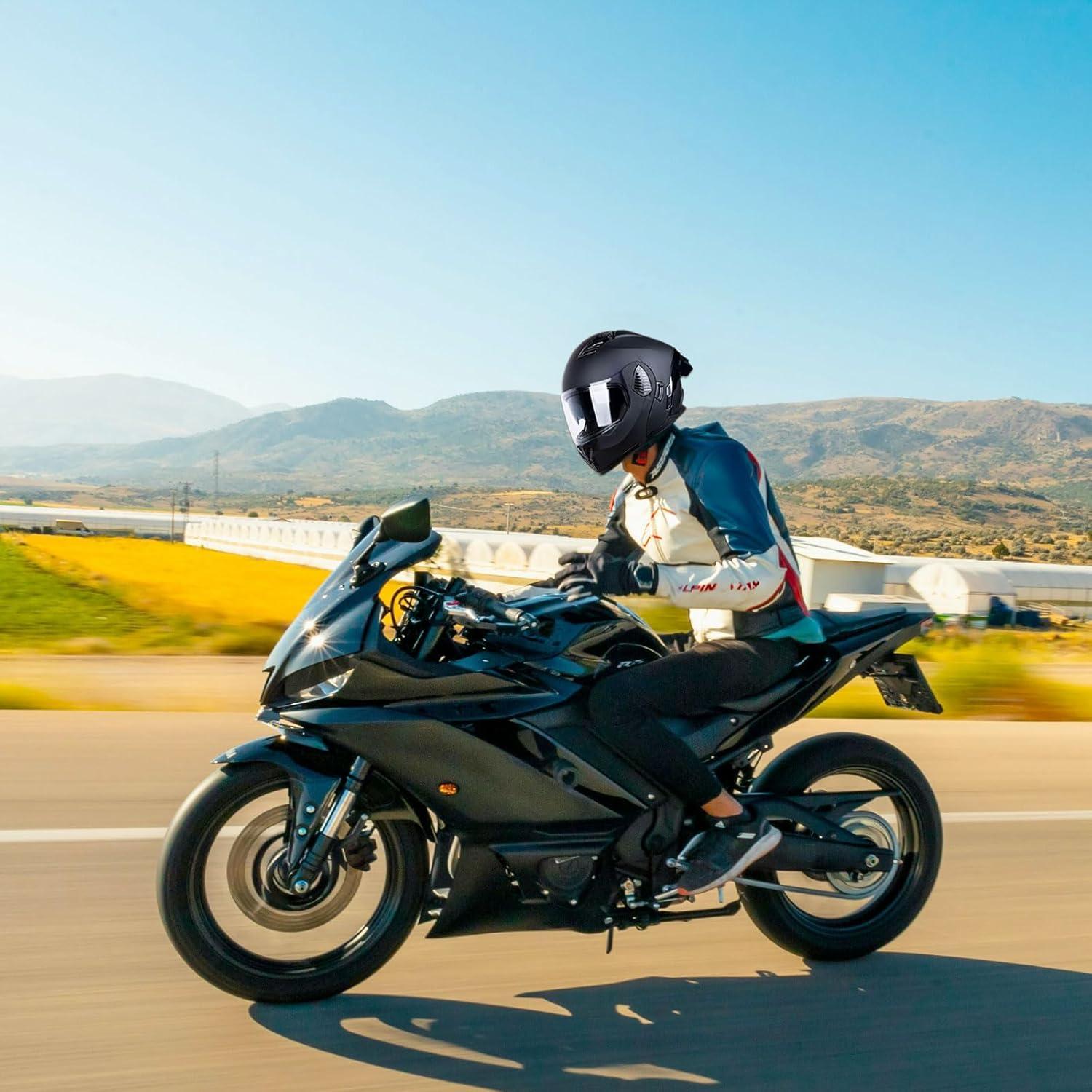 Casco Modular AceRide KYE621-2 Negro Mate Grande