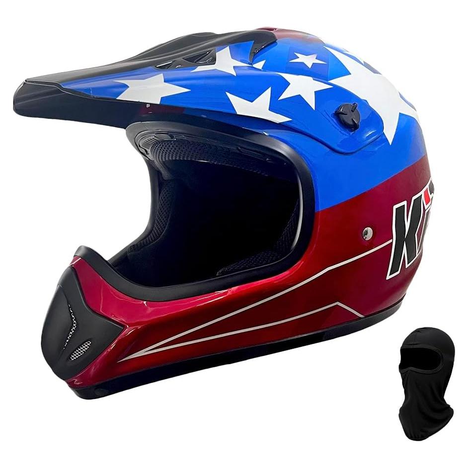 KRN Adult Off-Road Helmet ATV Helmet DOT Approved- Motorcycle Motocross Dirt Bike Helmet KY-128