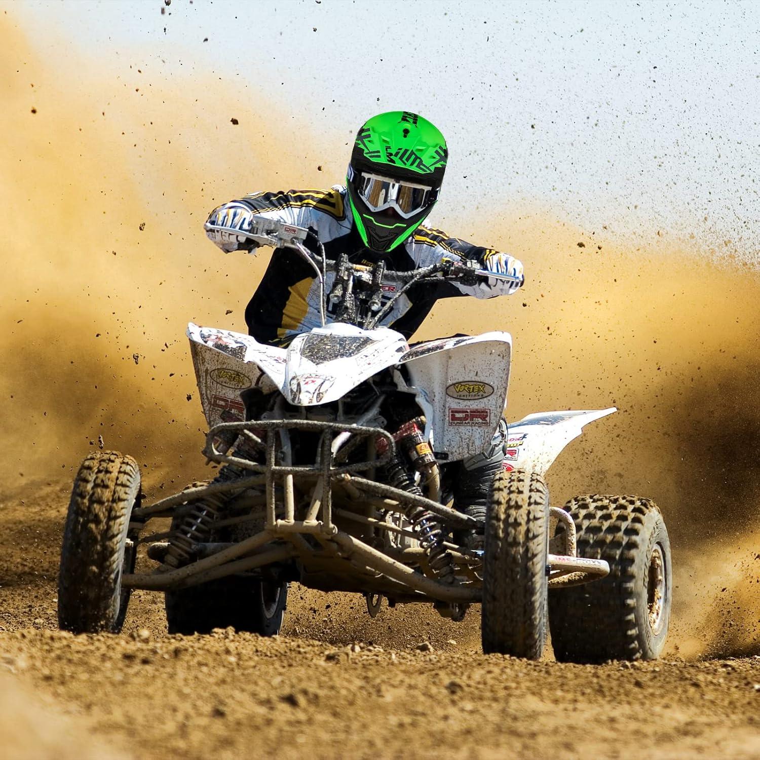 Casco ILM AP-868 Verde Fluorescente Adulto XS Offroad