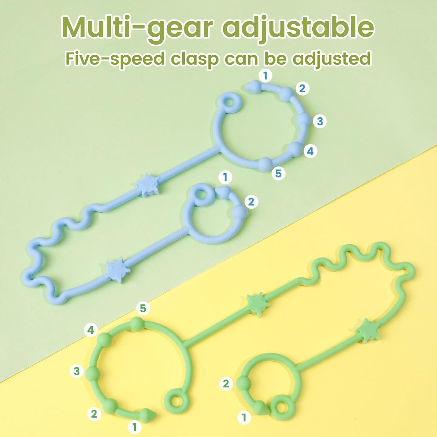 Correas para Juguetes de Bebé RTMOK, Set de 4 Clips de Silicona