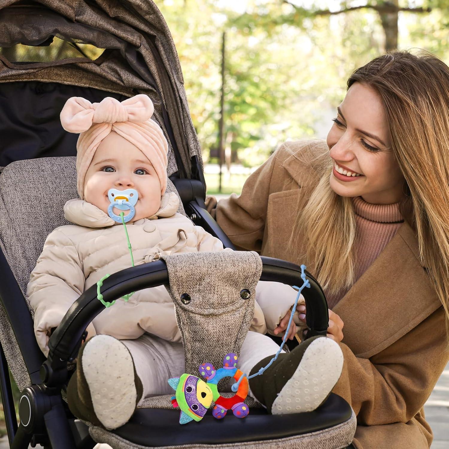 Correas para Juguetes de Bebé RTMOK, Set de 4 Clips de Silicona