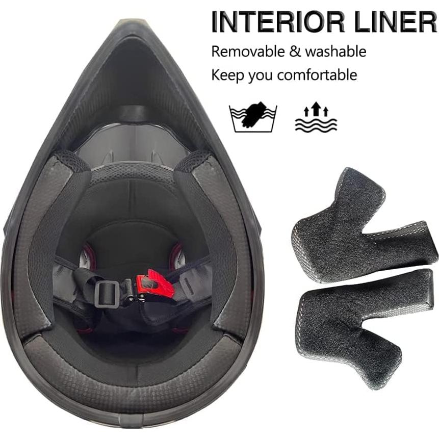 Casco de Motocross SanQing Grande Blanco Certificado DOT