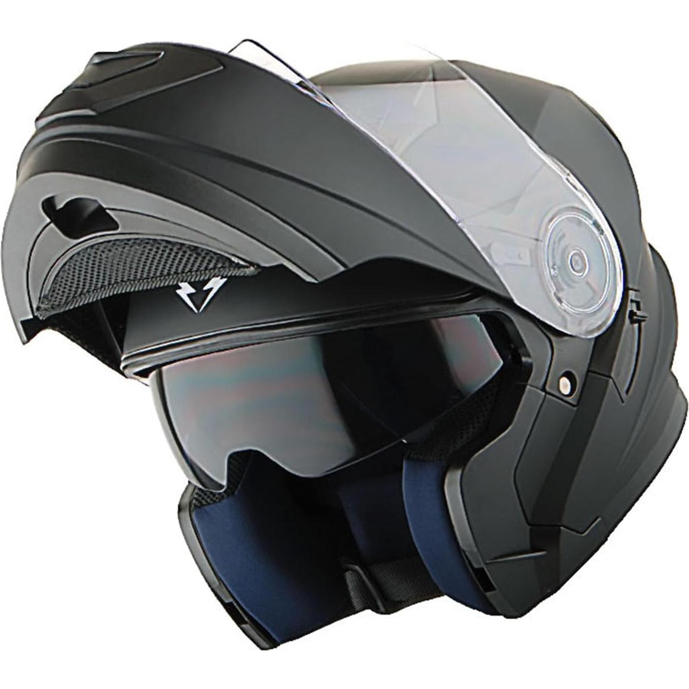 Casco Modular 1Storm Modular901Clear con Luz LED Recargable