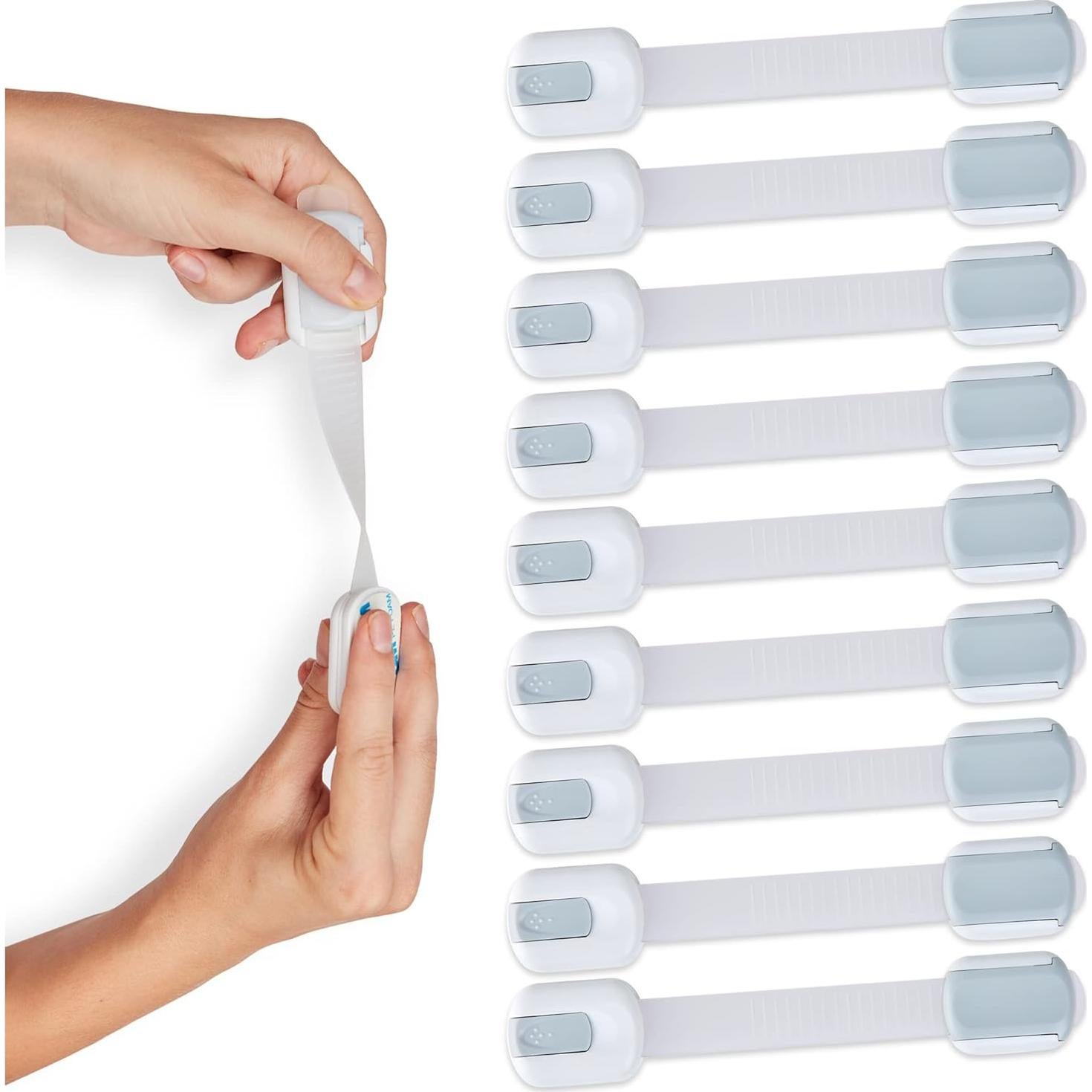 Cierres de Seguridad para Niños 6 Piezas 3M Blanco/Gris