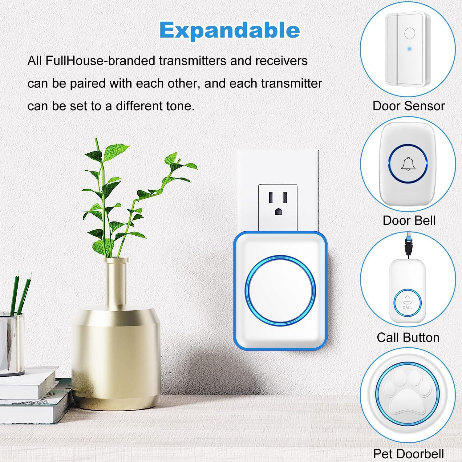 Pulsador de Cuidador FullHouse Inalámbrico 304m SOS IP55