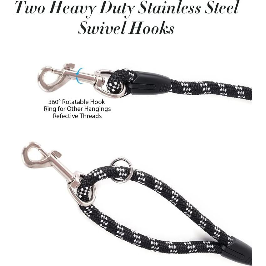 Correa Larga para Perros Lanwandeng 6.10m Resistente Negra