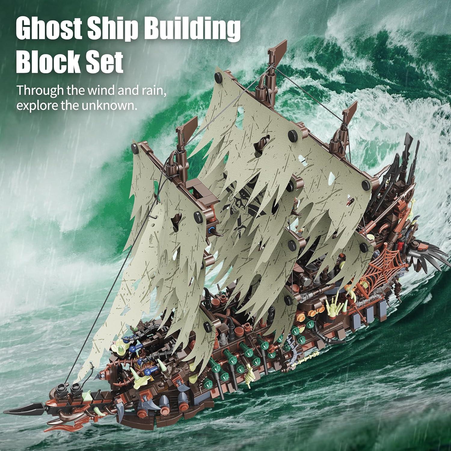 Barco Pirata Volador TYCOLE MOC 2159 Piezas con Luces