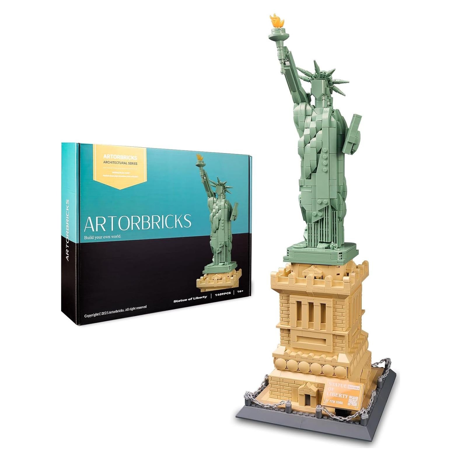 ArtorBricks Estatua de la Libertad 1577 Piezas Modelo Deluxe