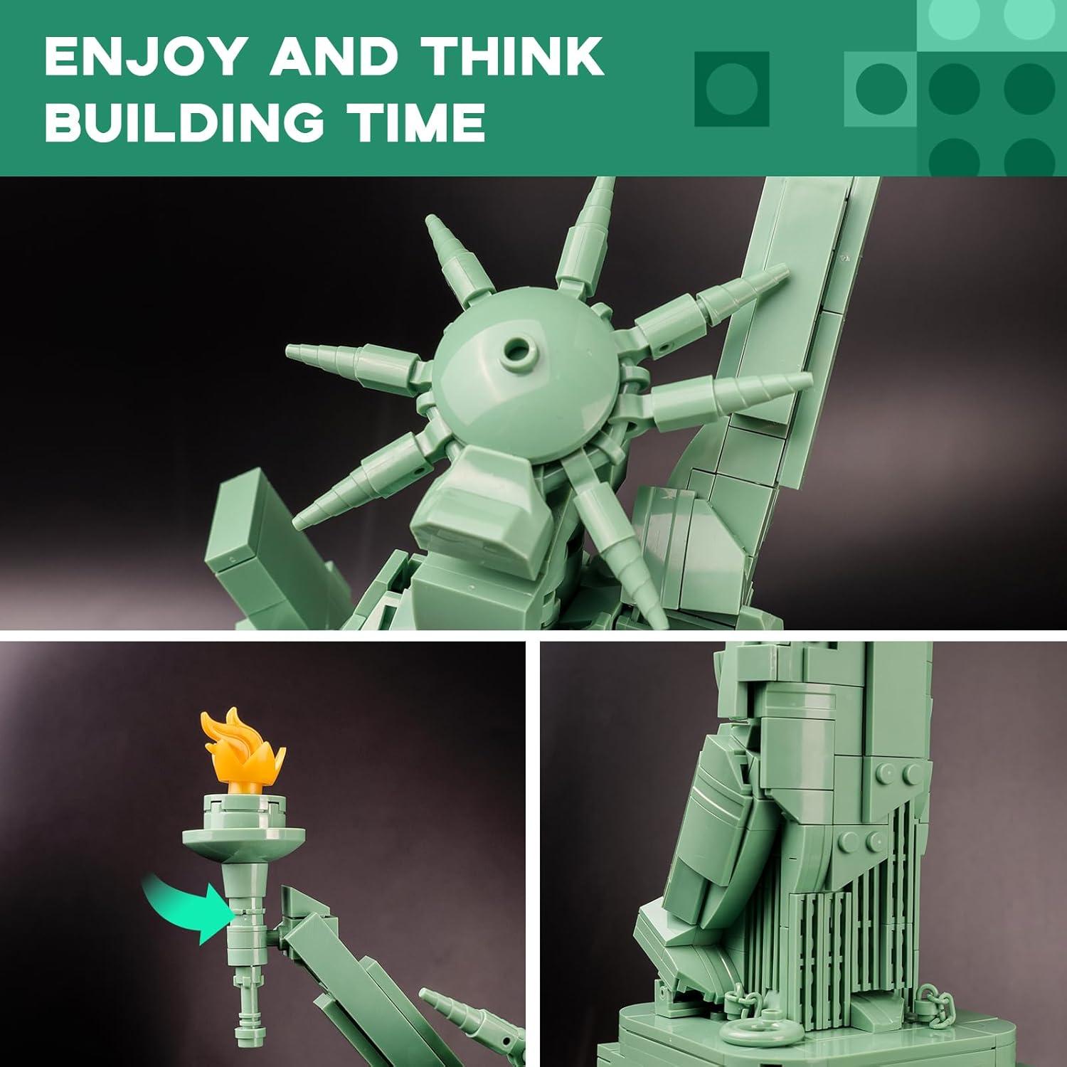 ArtorBricks Estatua de la Libertad 1577 Piezas Modelo Deluxe