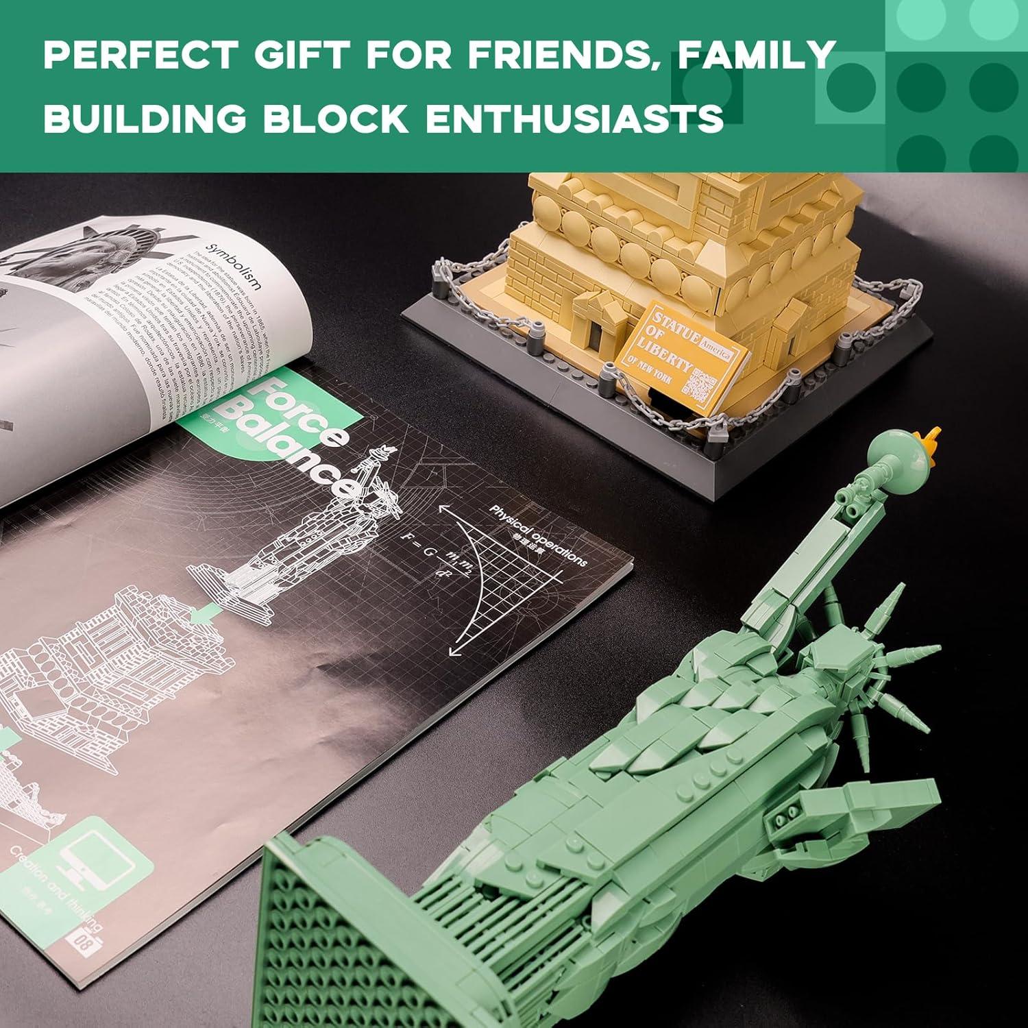 ArtorBricks Estatua de la Libertad 1577 Piezas Modelo Deluxe