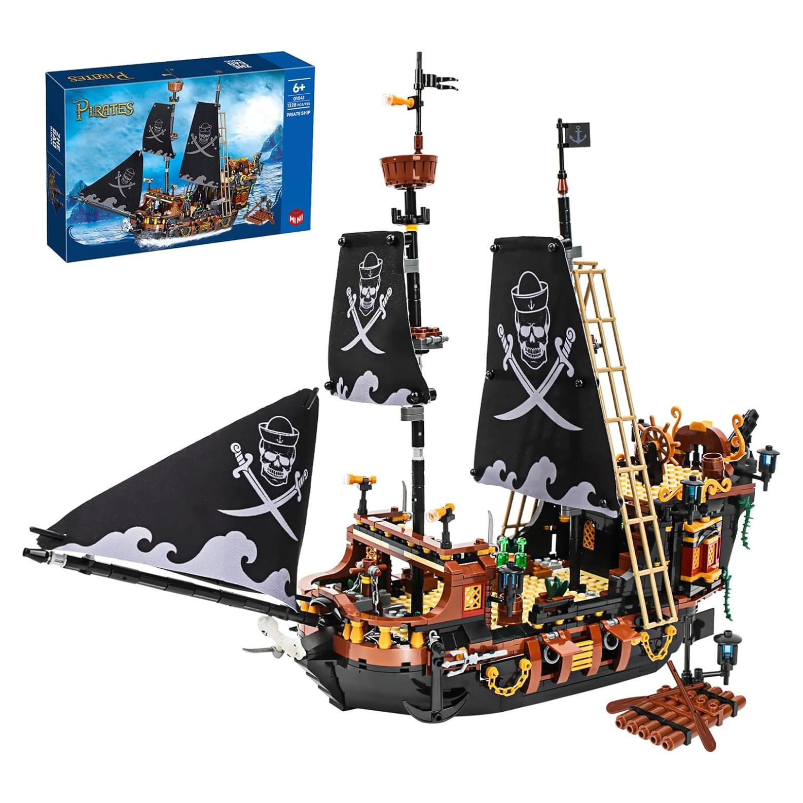 Kit Construcción Barco Pirata QUNLONG 1328 Piezas