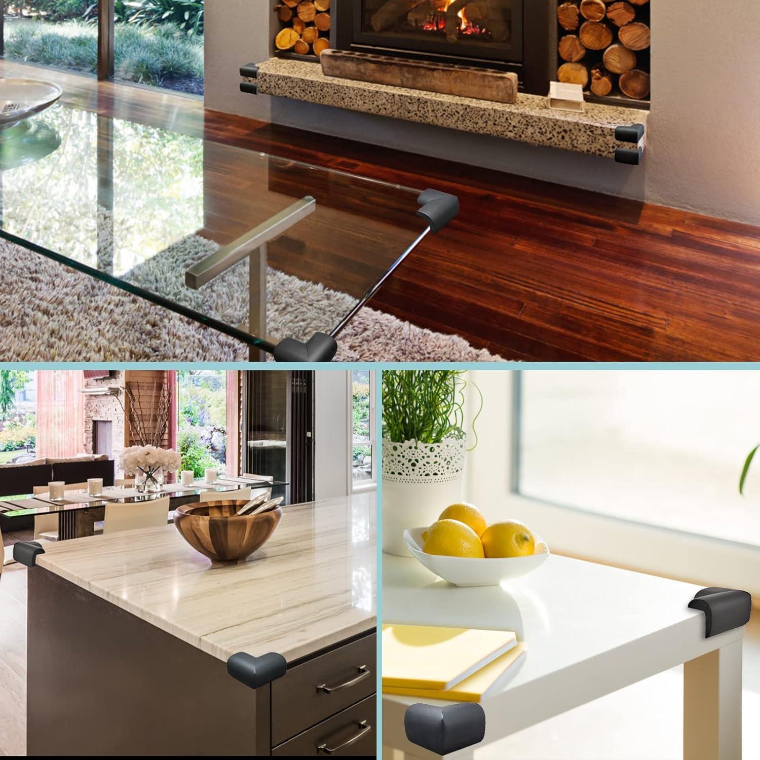 Paquete de 12 Protectores de Esquinas USfloatwishes Negro