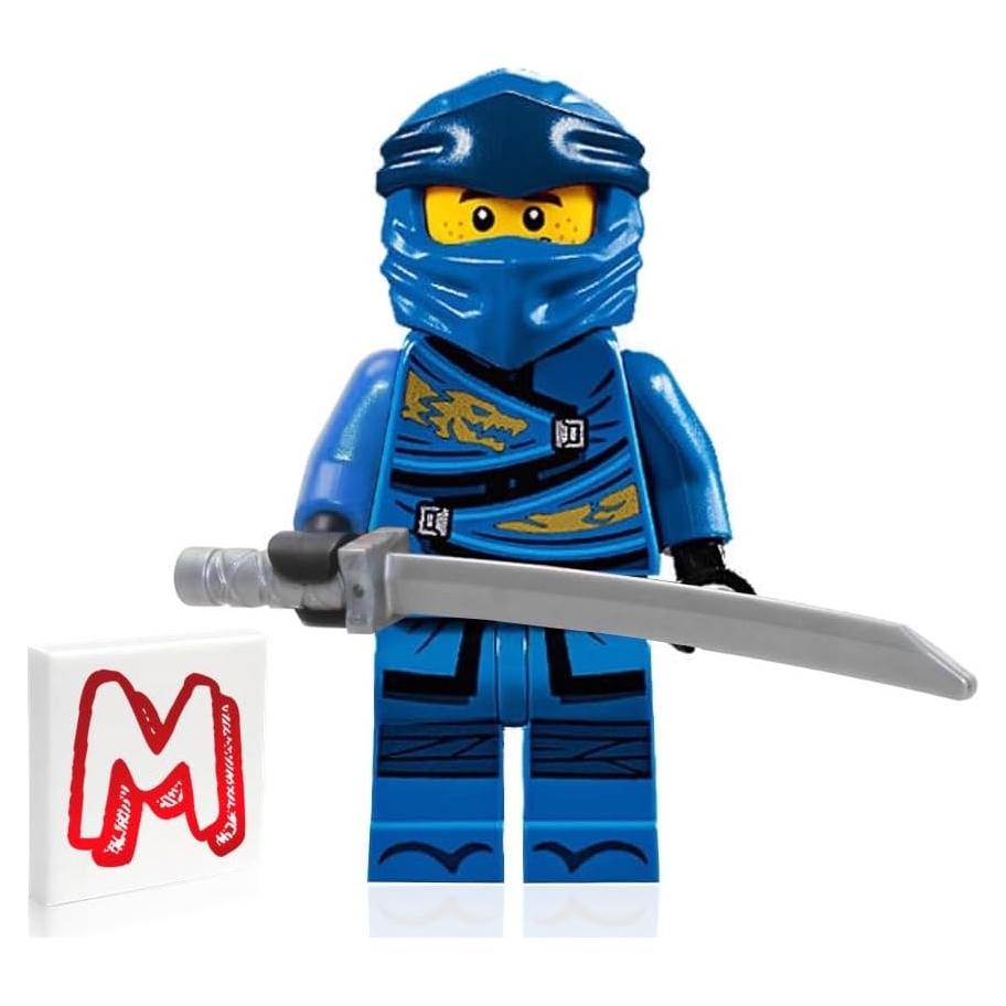 LEGO NINJAGO Minifigura Jay Legado con espada y soporte
