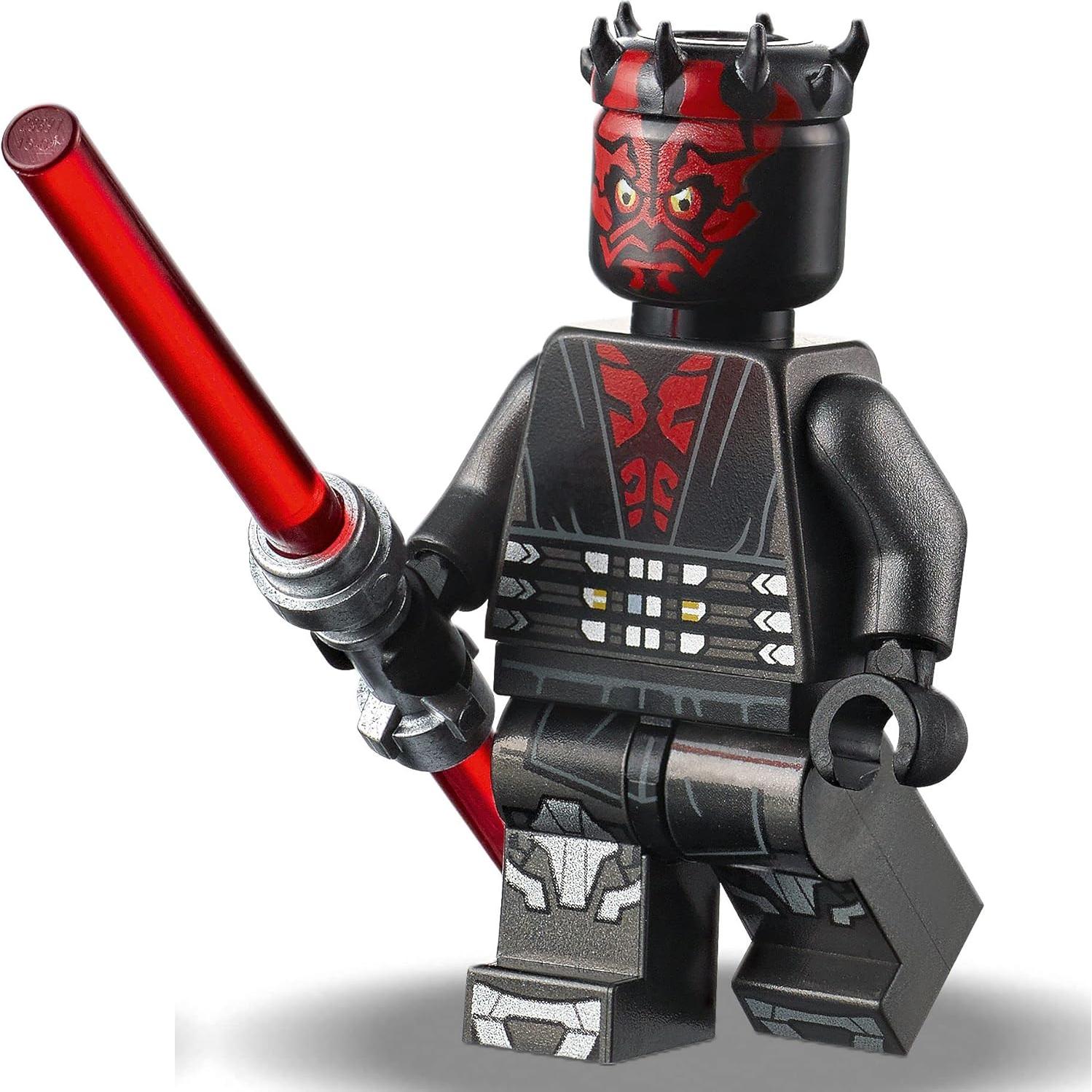 Star Wars The Clone Wars Minifigure - Darth Maul (Printed Legs with Silver Armor) with Dual Lightsaber