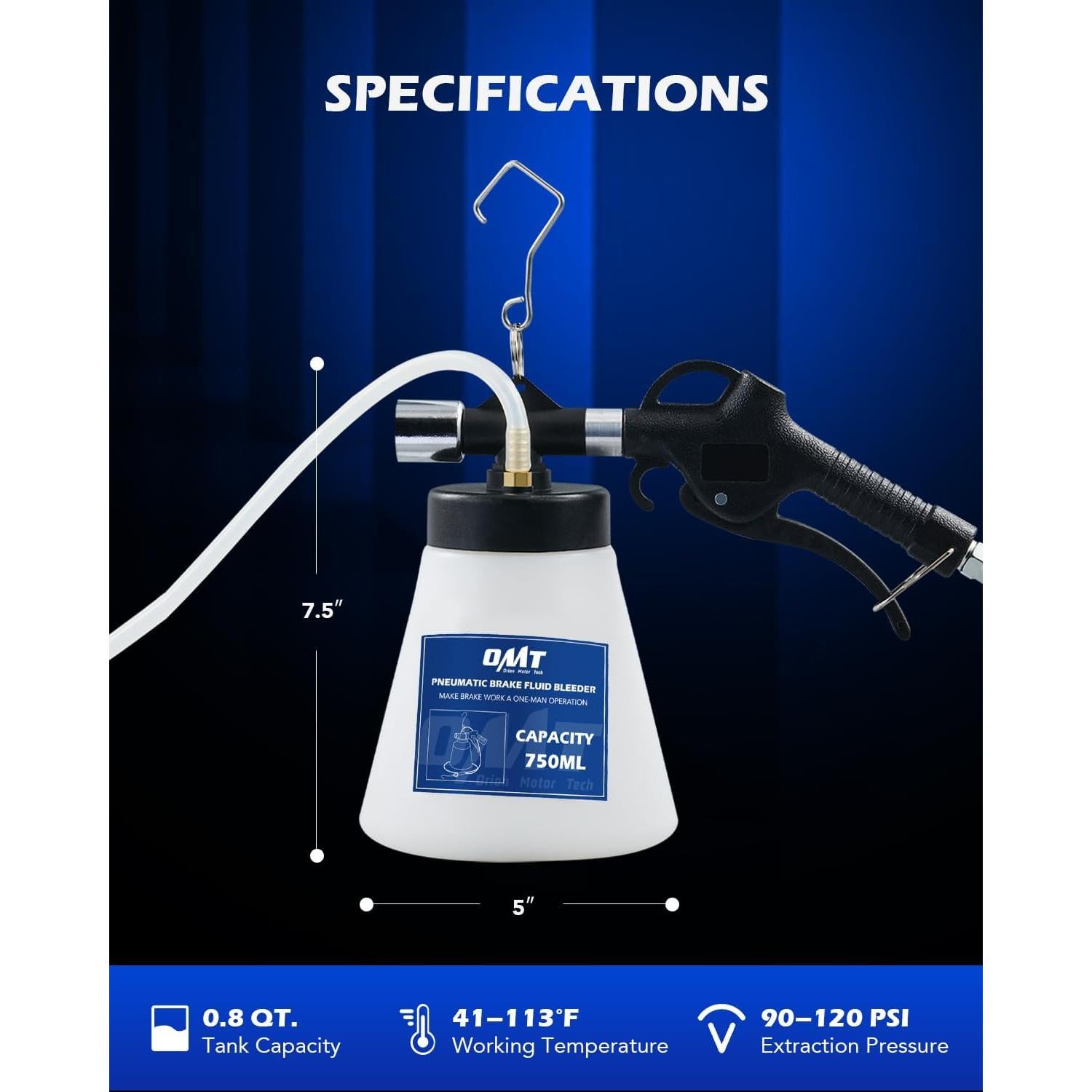 Kit Purgador de Frenos Neumático Orion Motor Tech 0.76L