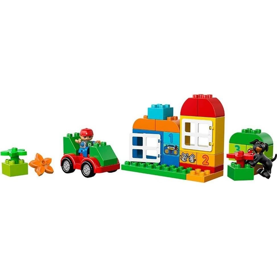 DUPLO All-in-One-Box-of-Fun Building Kit 10572 Open Ended Toy for Imaginative Play with Large Bricks Made for Toddlers and preschoolers (65 Pieces)