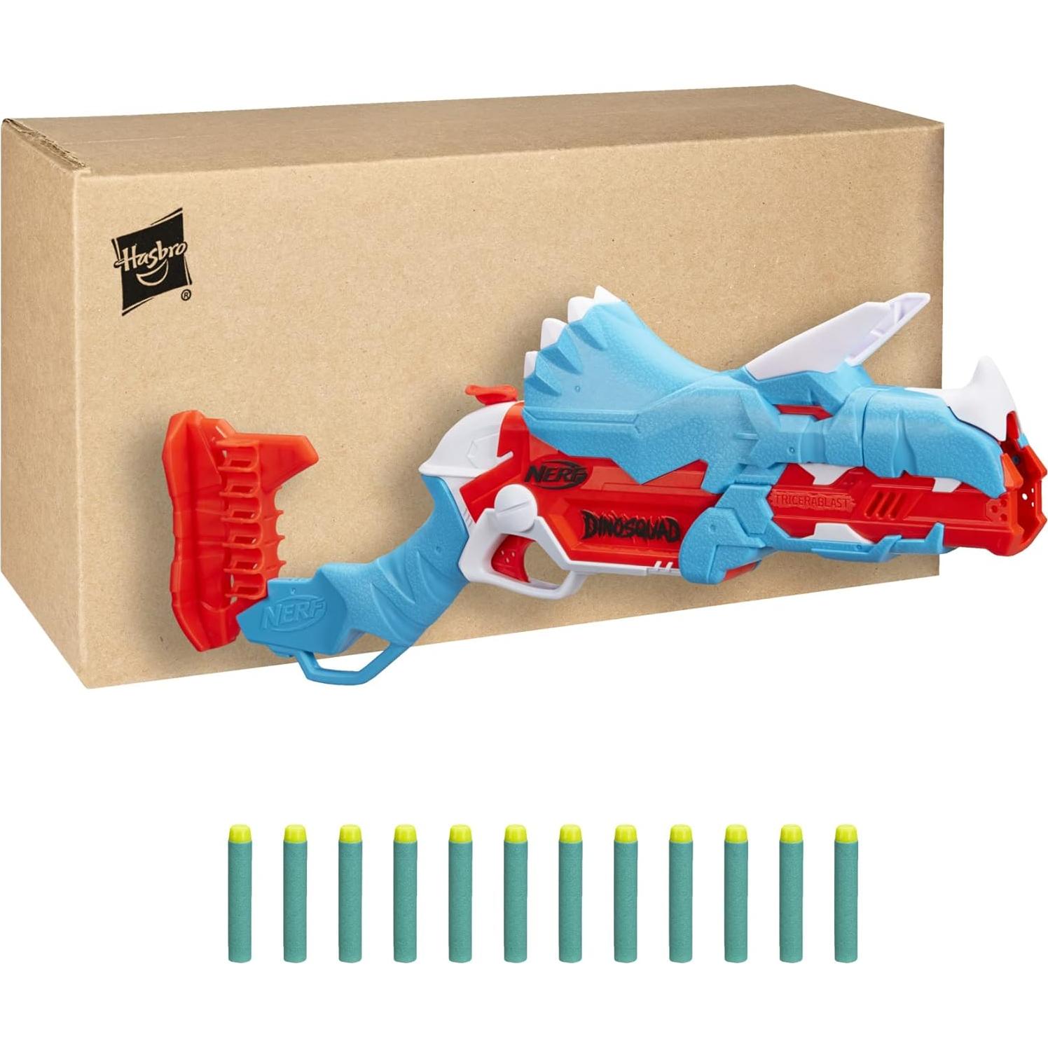 Blaster Nerf DinoSquad Tricera-Blast con 12 Dardos