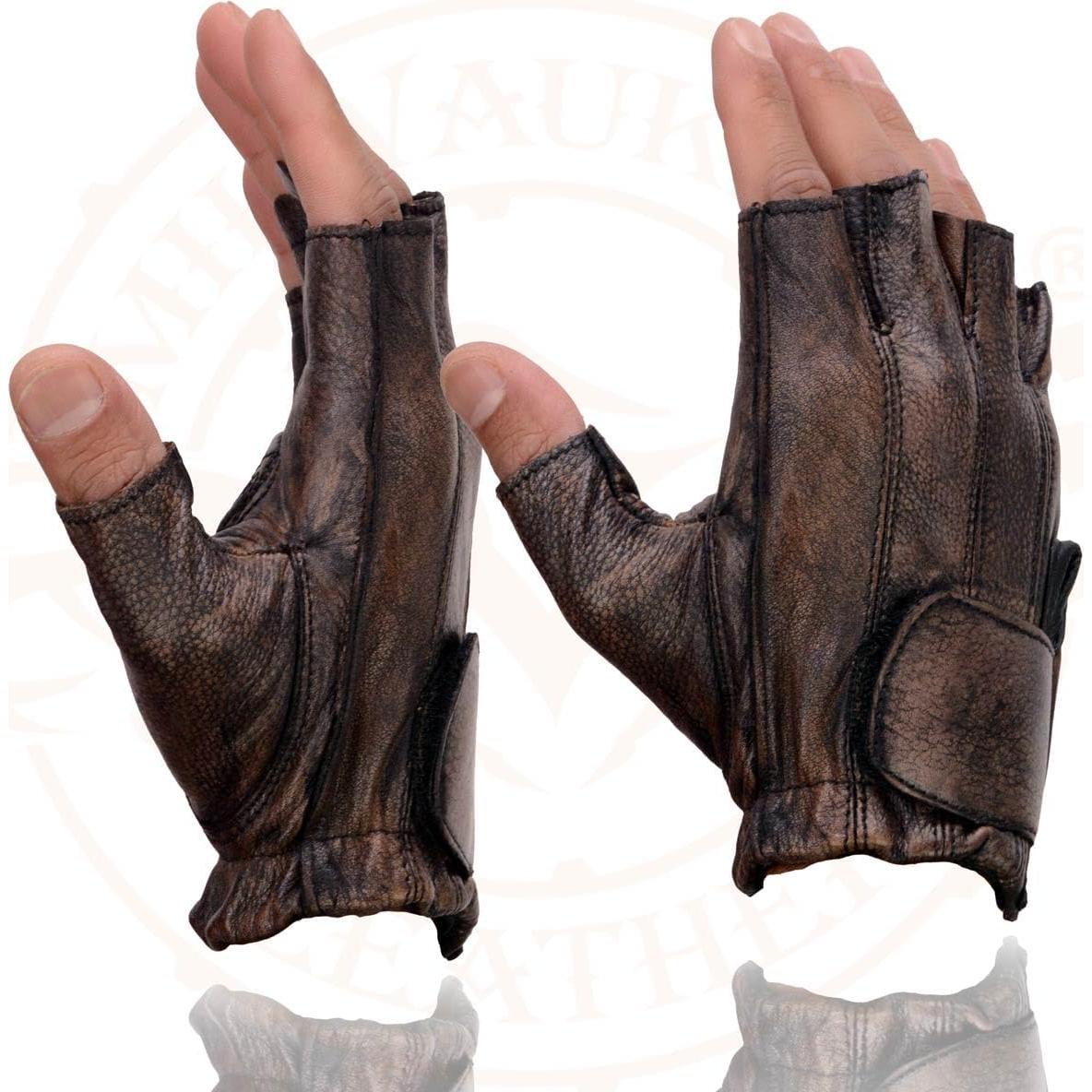 Guantes de Motocicleta Milwaukee MG7561 Cuero con Palma de Gel
