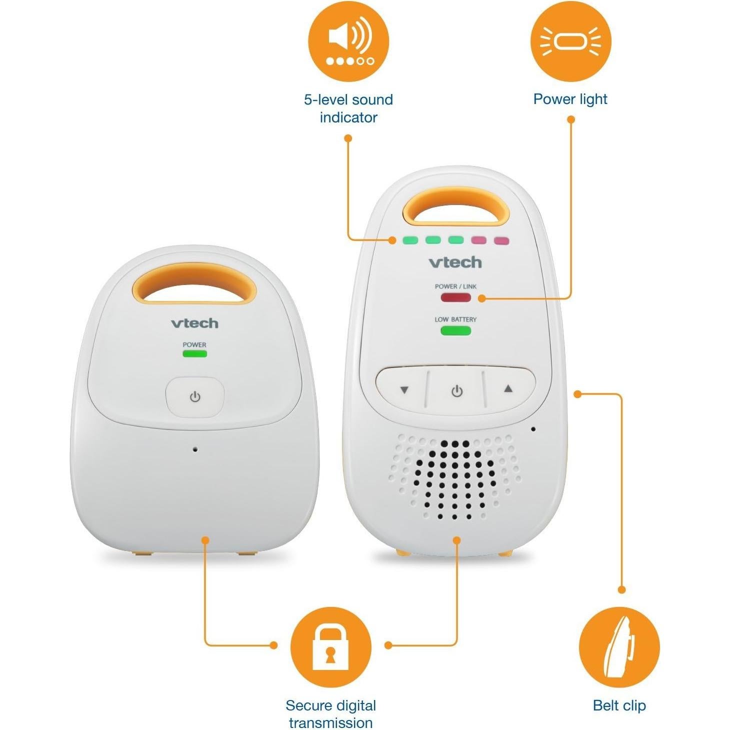Monitor de Bebé VTech DM111 Audio Digital Largo Alcance