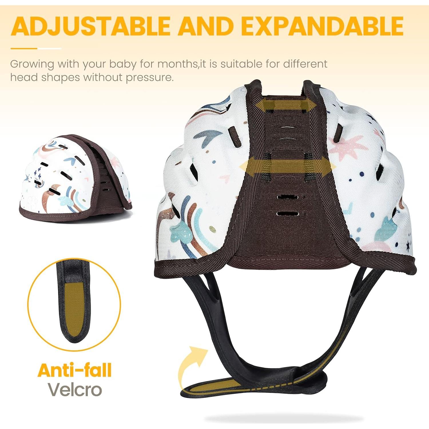 Casco de Seguridad para Bebés Orzbow León Marrón Ajustable