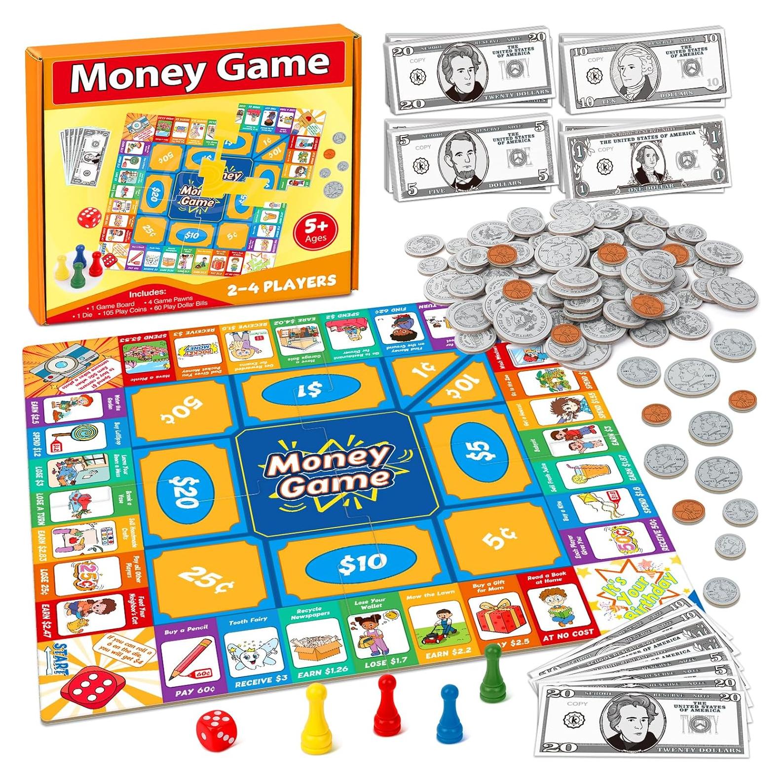 Juego de mesa de dinero Torlam para niños - Aprendizaje matemático